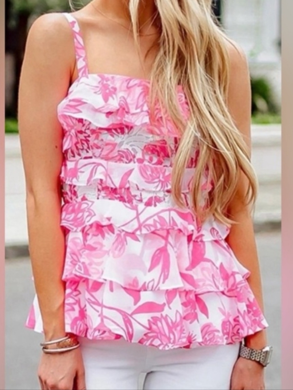 Lilly Pulitzer Pink Ribbon Tag Dress Top >NWOT